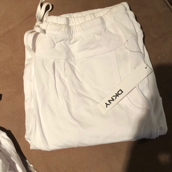 dkny white joggers